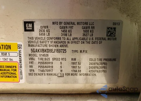 2014 Buick Enclave from USA, damaged, VIN 5GAKVBKD8EJ169725